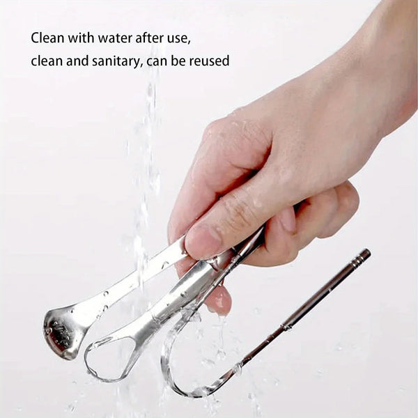 Stainless Steel Tongue Scraper Set